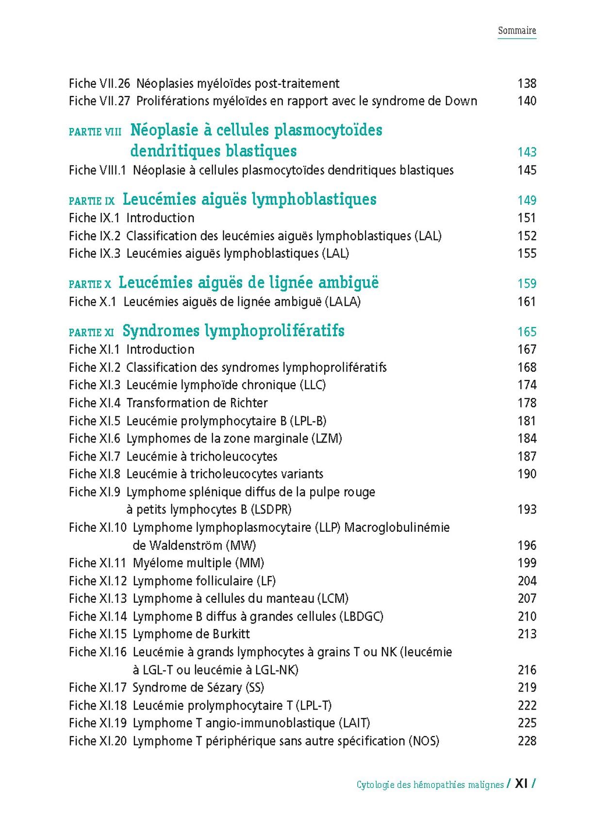 Cytologie des hémopathies malignes: Anomalies sanguines et médullaires