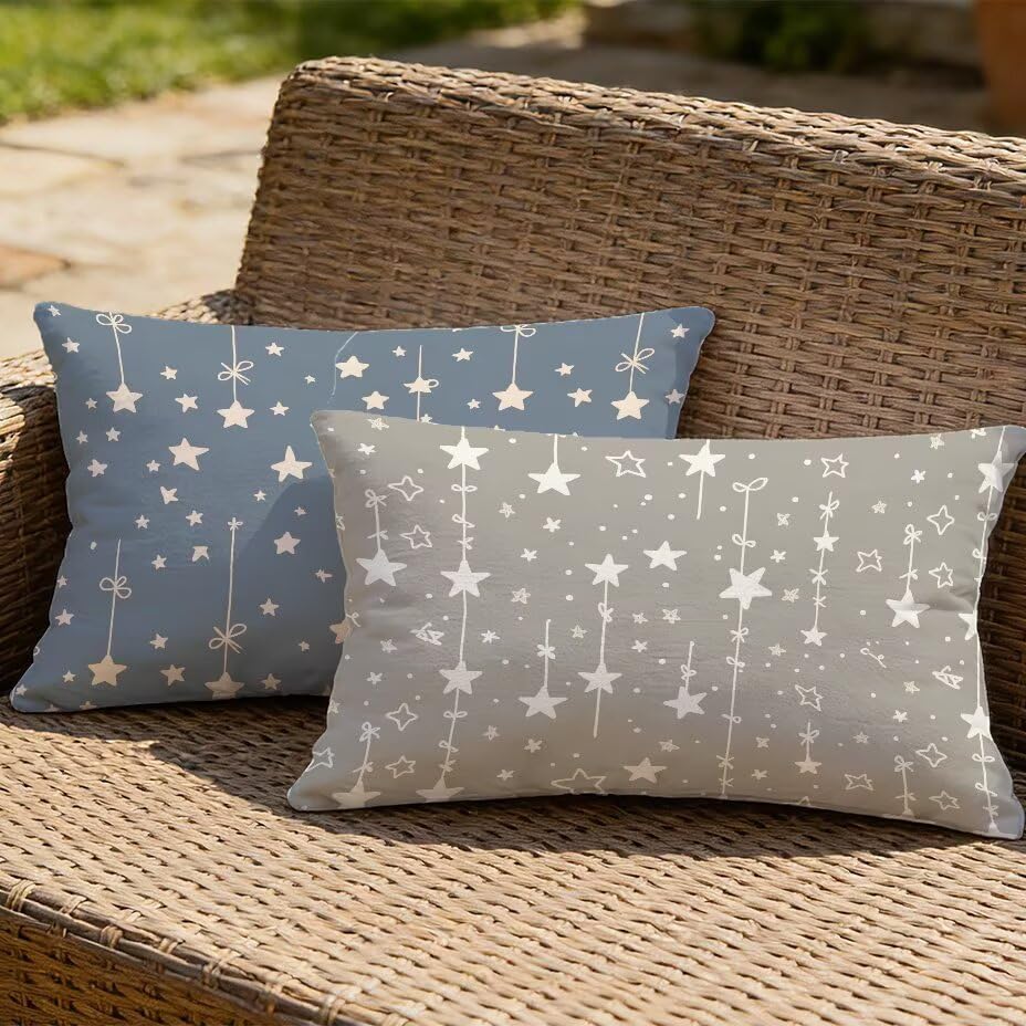 Coussin Extérieur Imperméable Gris 70x90 : aspect lin haut de gamme résistant UV pour salon de jardin