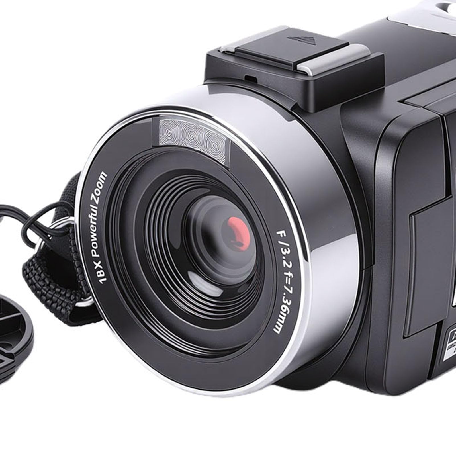 Goshyda Videocamera con Zoom Digitale 8K 64MP per Vlogger, Connessione WiFi, Regalo di Compleanno di Natale, Materiale ABS
