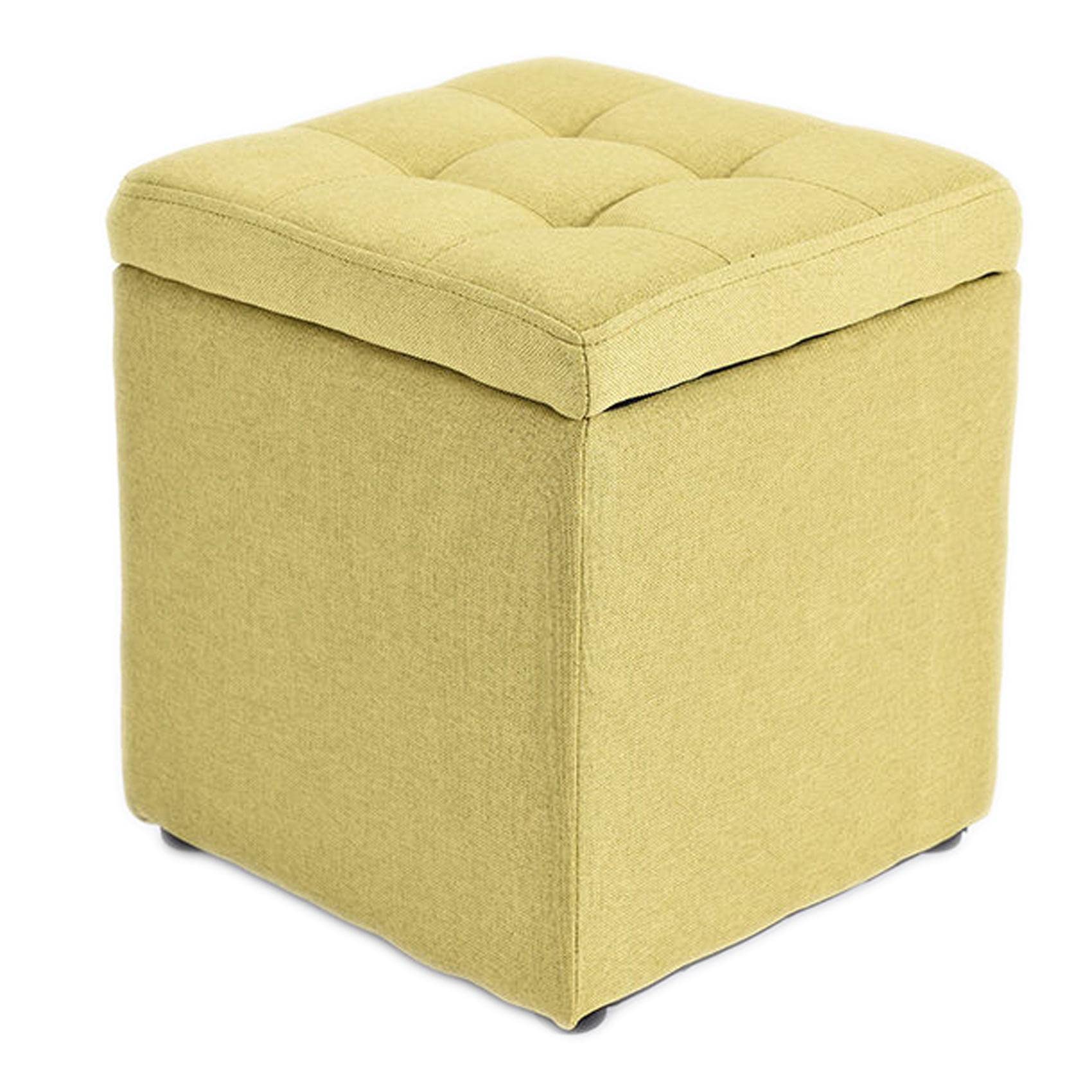 Repose-Pieds de Rangement en Cuir Gain de Place pour Ranger les Jouets du Salon