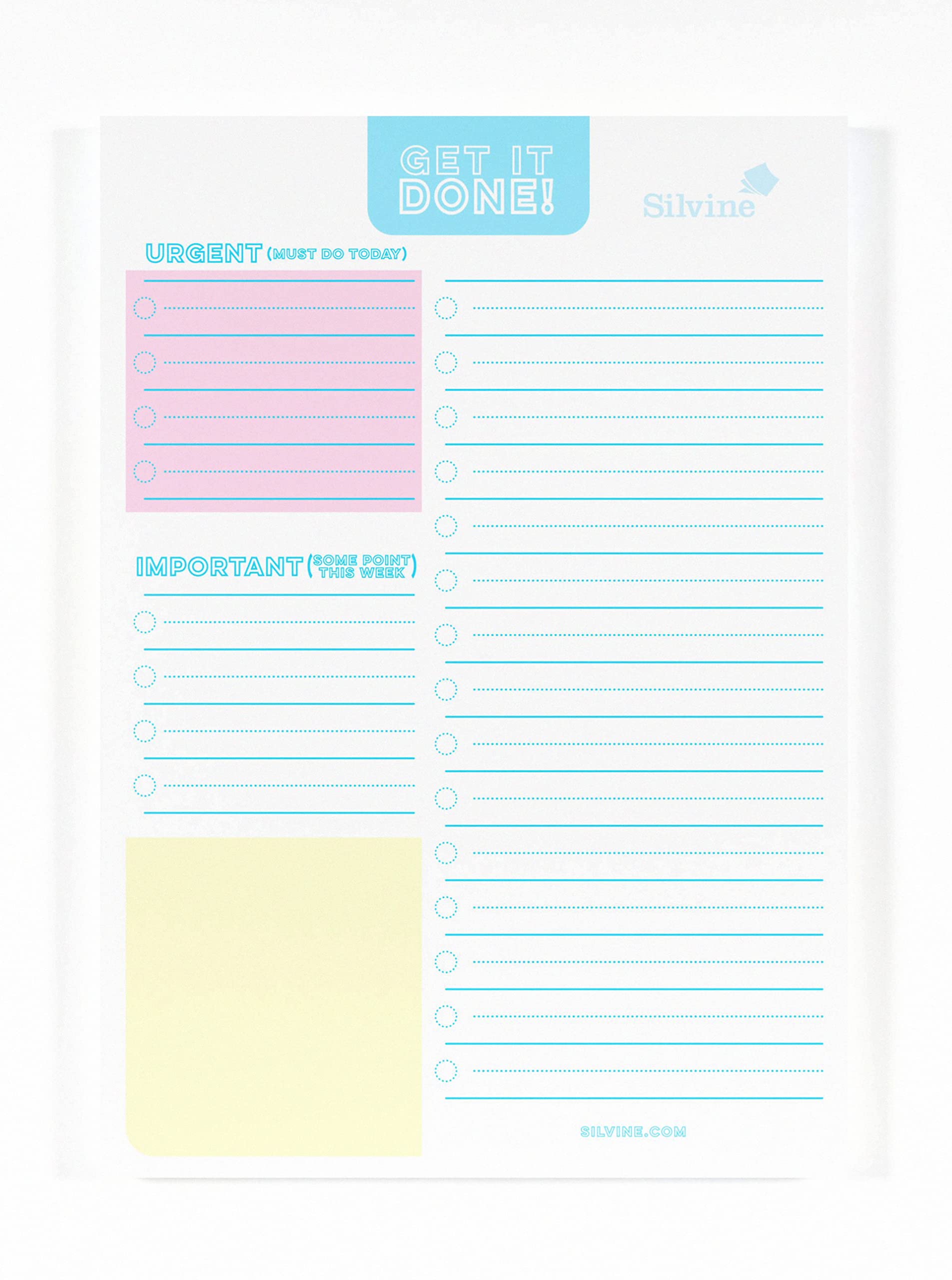 Silvine A5 Things to Do Pad - Printed Template (60 Sheets)