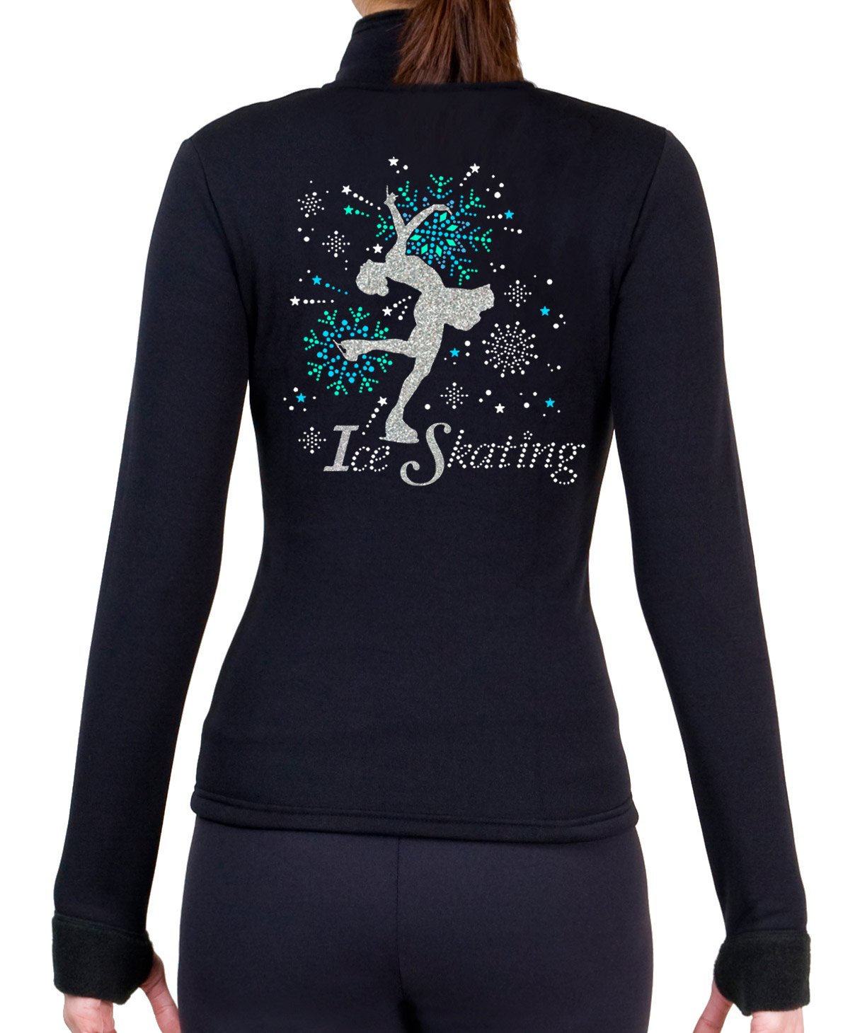 ny2 sportswear figure skating polartec polar fleece jacket with spangles js100 - adult sizes