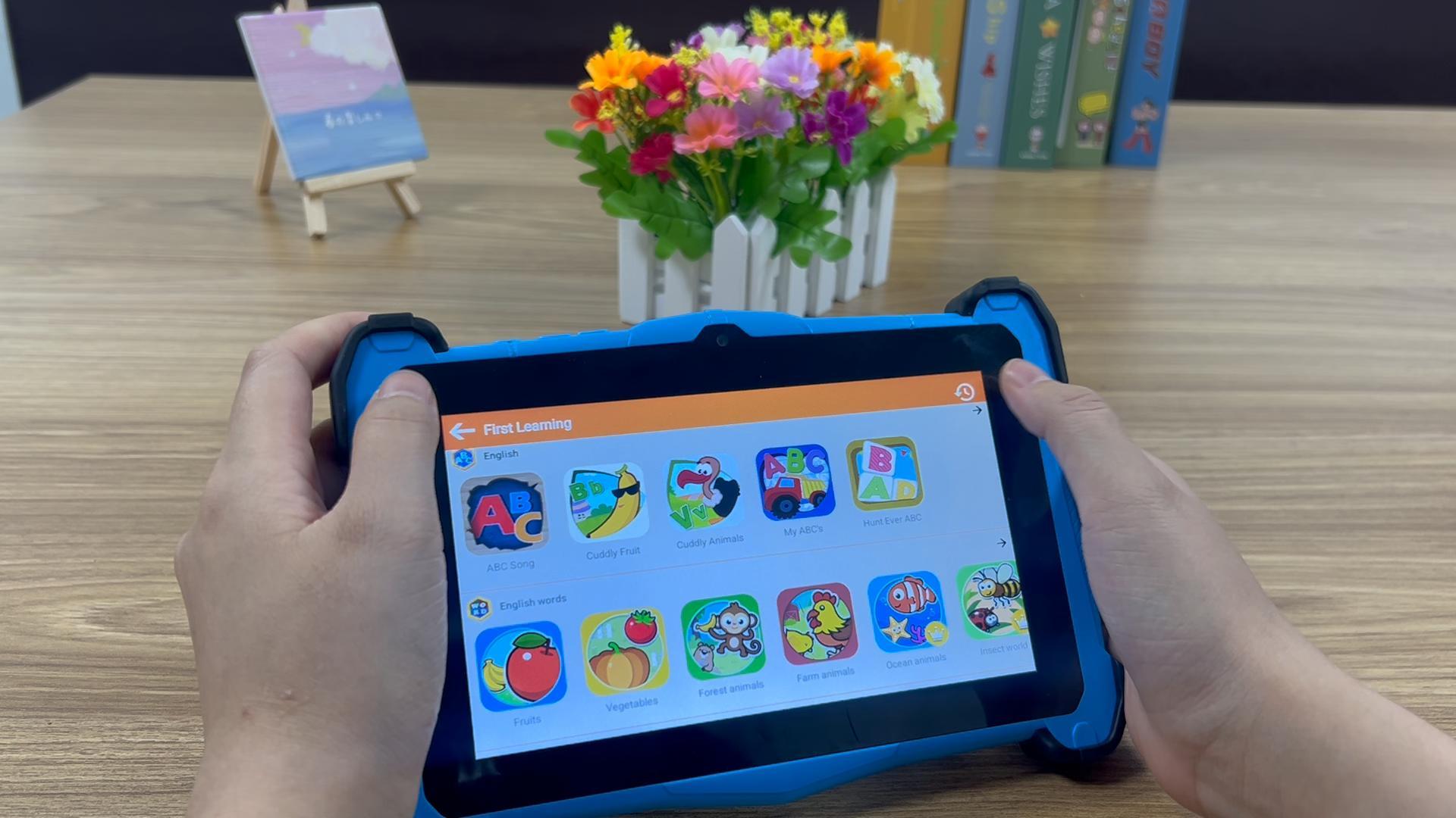 2024 Kinder Tablet 10 Zoll, Kids Tablet Android 14 Octa-Core ,10GB RAM 64GB ROM, Elterliche Kontrolle, Kinder Bildungs IWawa APP, mit Anti-Fall Schutzhülle, Geschenk für Kinder,Rosa