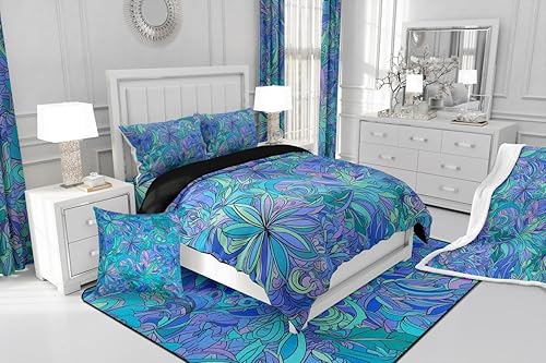 Vista 17 de Erosebridal Juego de ropa de cama Kawaii de sushi colorido, estilo japonés de dibujos animados, funda de edredón con temática alimentaria para Multi