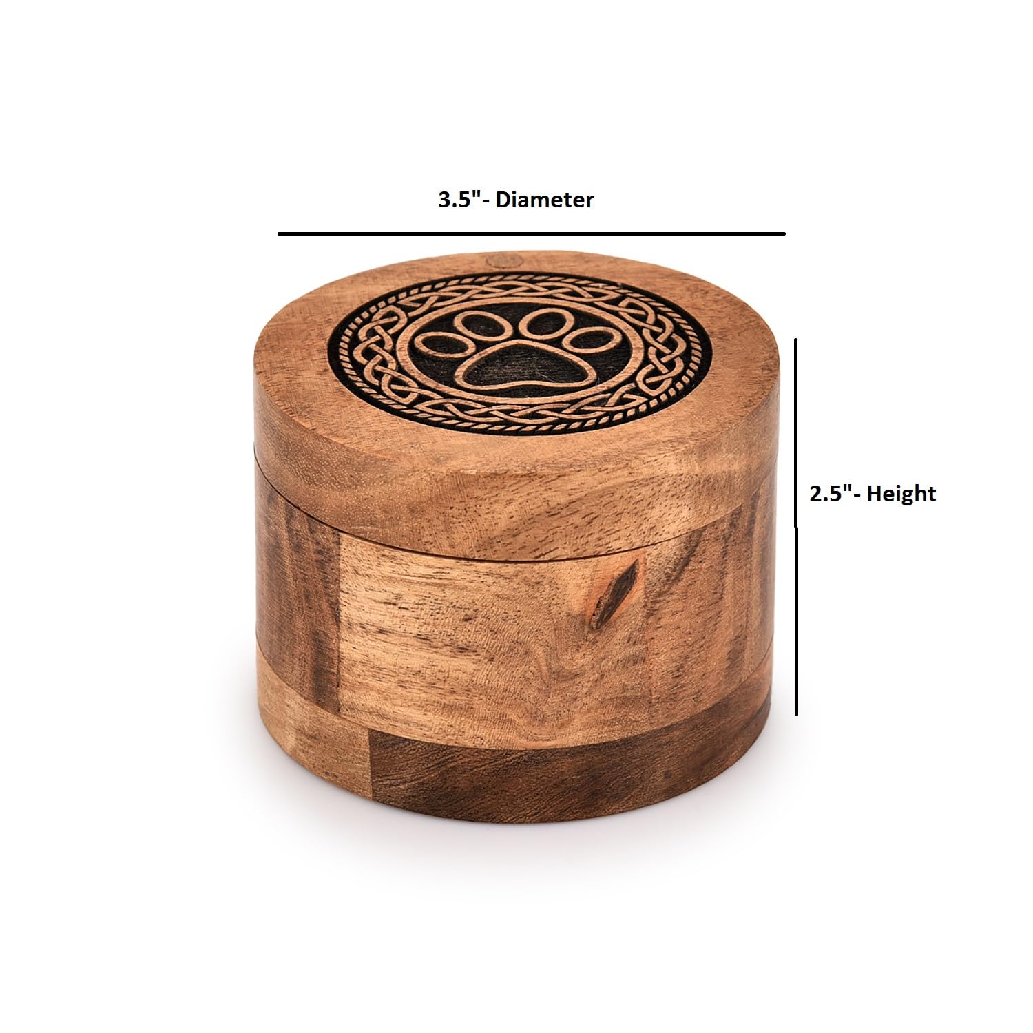 Kimona Urna commemorativa per cani, urna commemorativa per ceneri di animali domestici, urna in legno, urna per ceneri di cani e gatti (8,89 cm x 8,89 cm x 6,35 cm)