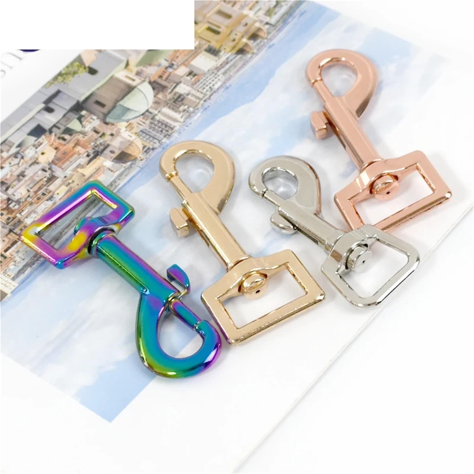 Ganchos De Metal Giratorio 5/10/20Pcs 15-25mm Metal Buckles For Straps Swivel Lobster Clasp Hooks Carabiner Snap Hook Dog Collar(Silver,15mm-20Pcs)