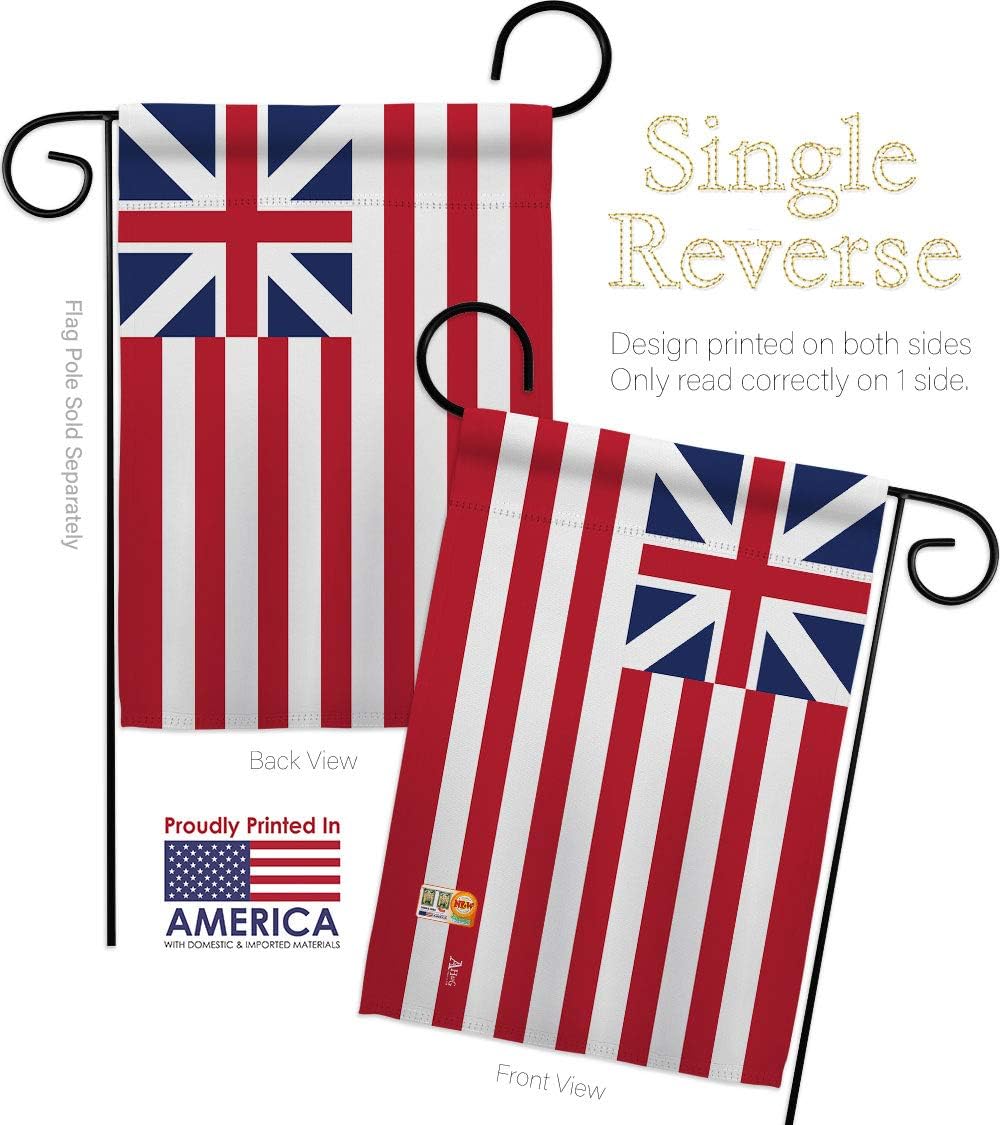 Grand Union Garden Flag Set Wall Holder Regional World Historic International Heritage Celebration Cultural Country Particular Area Small Gift Yard House Banner Made In USA 13 X 18.5