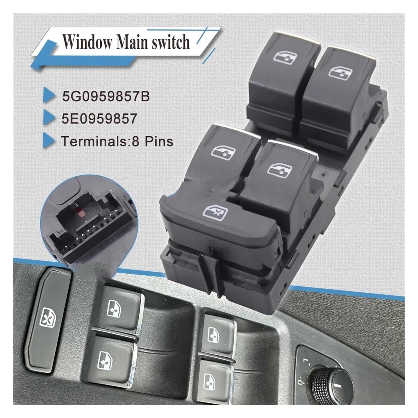 cristal auto Para Skoda 2014-2018 Para Octavia 2013-2018 interruptor