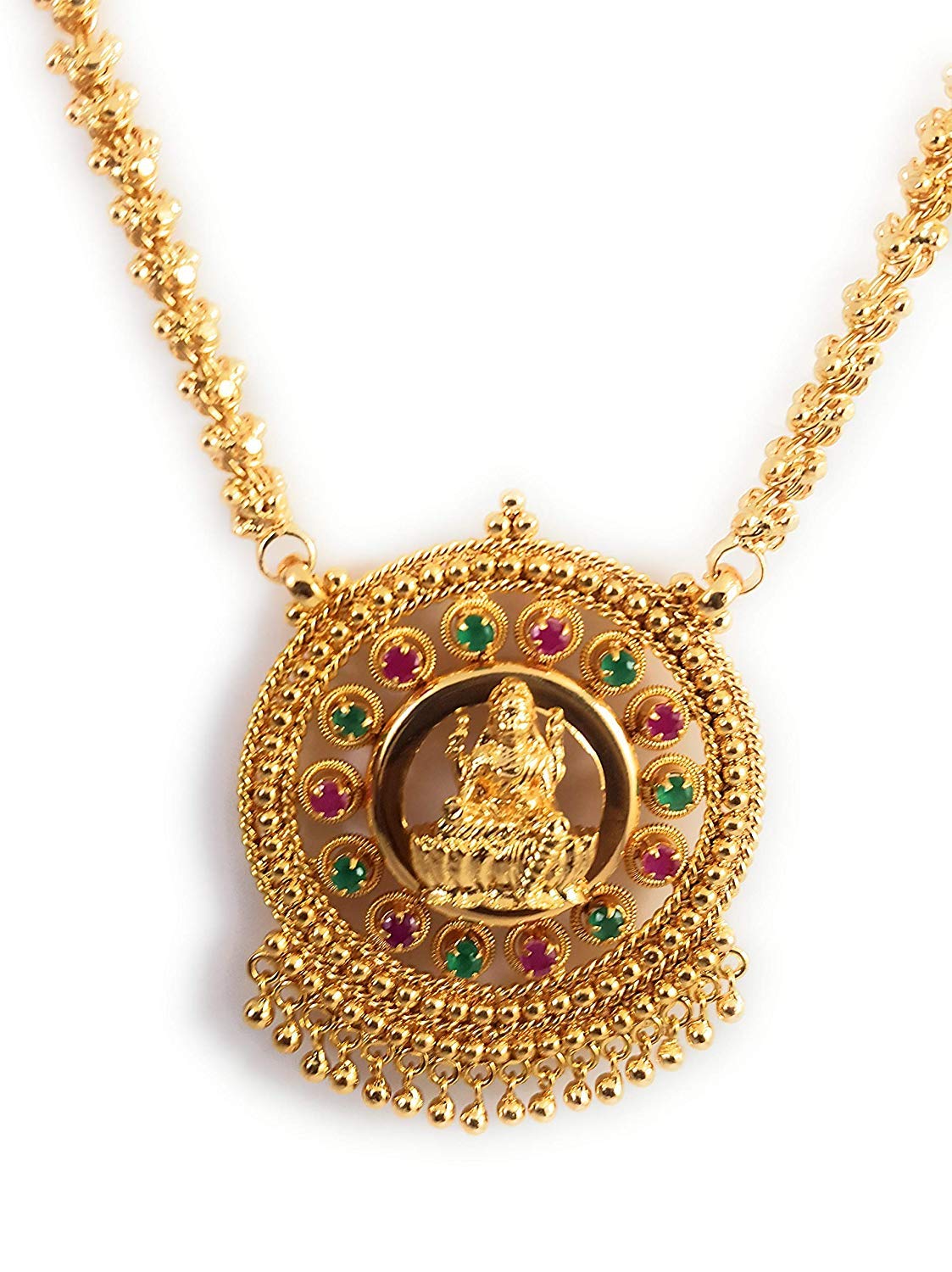 SUKRA GOLD 1 Gram Micro Gold Plated Copper Jade Traditional Designer Golden Fashion Jewellery Dollar Chain for Women (24 Inches) (B07NPG1DKG) Amazon Price History, Amazon Price Tracker