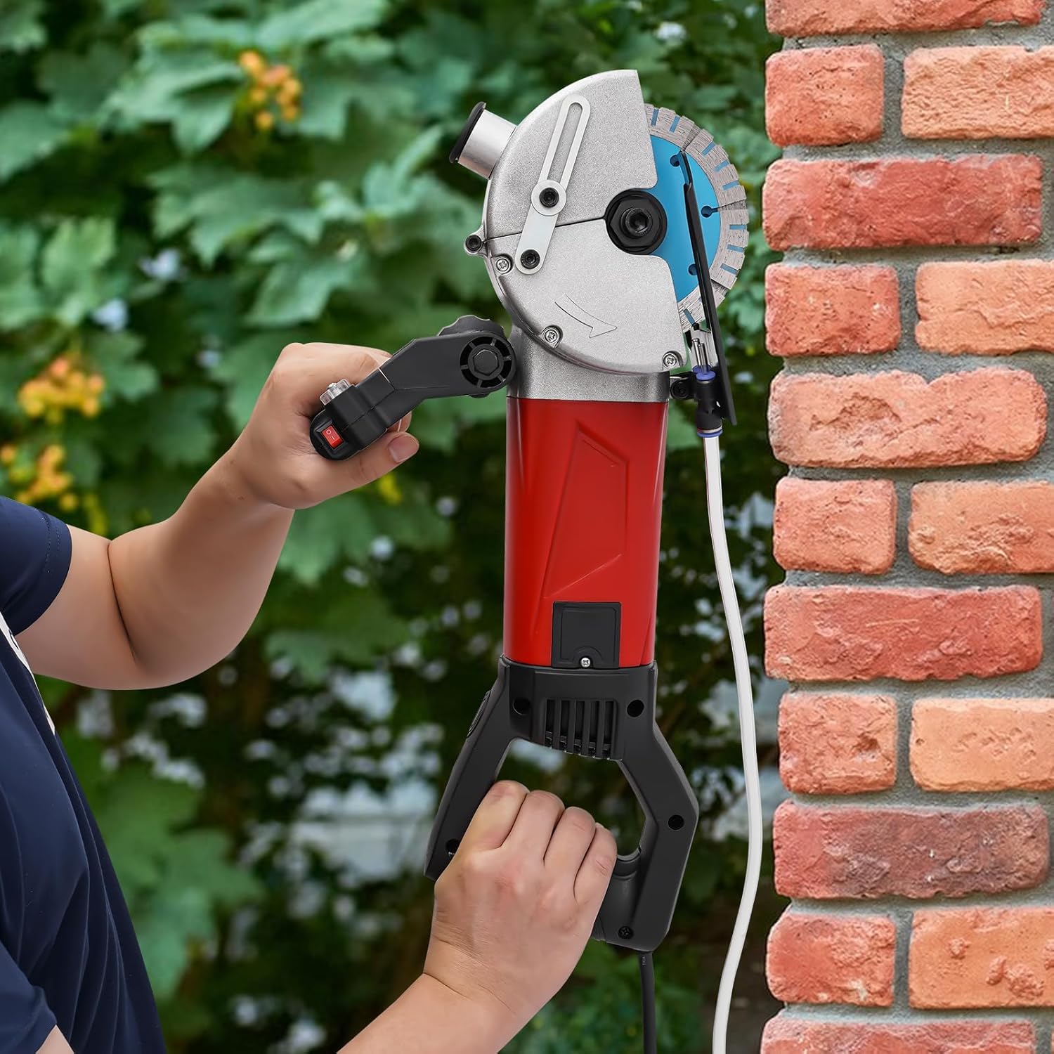 2800W 110V Electric Wall Groove Cutting Machine,Wall Slotting Chaser Tool 36MM，Used For Cutting Concrete Pouring Walls, Red Brick Walls