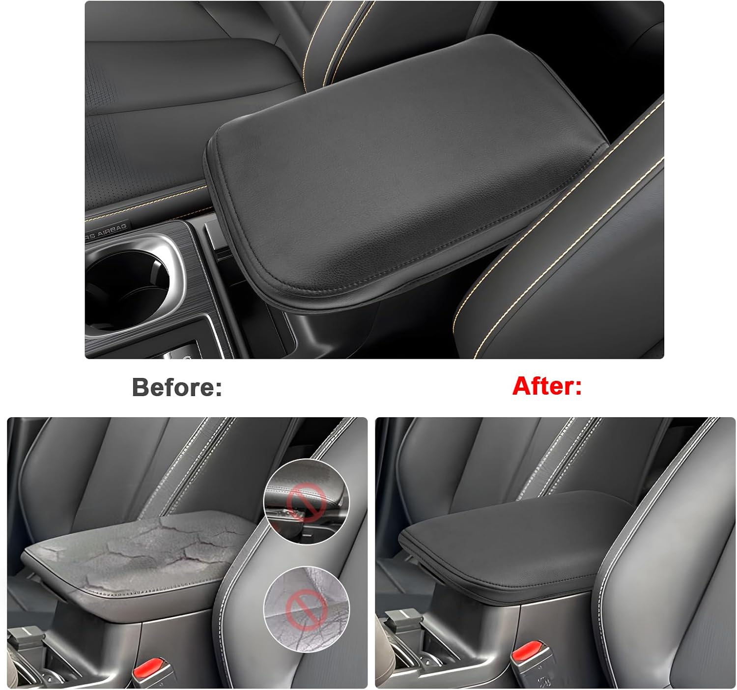 SXCY for 2026 Subaru Outback Armrest Cover for 2026 Subaru Outback Accessories 2026 Outback Center Console Cover 2026 Outback Middle Console Cover (Thin Cover)