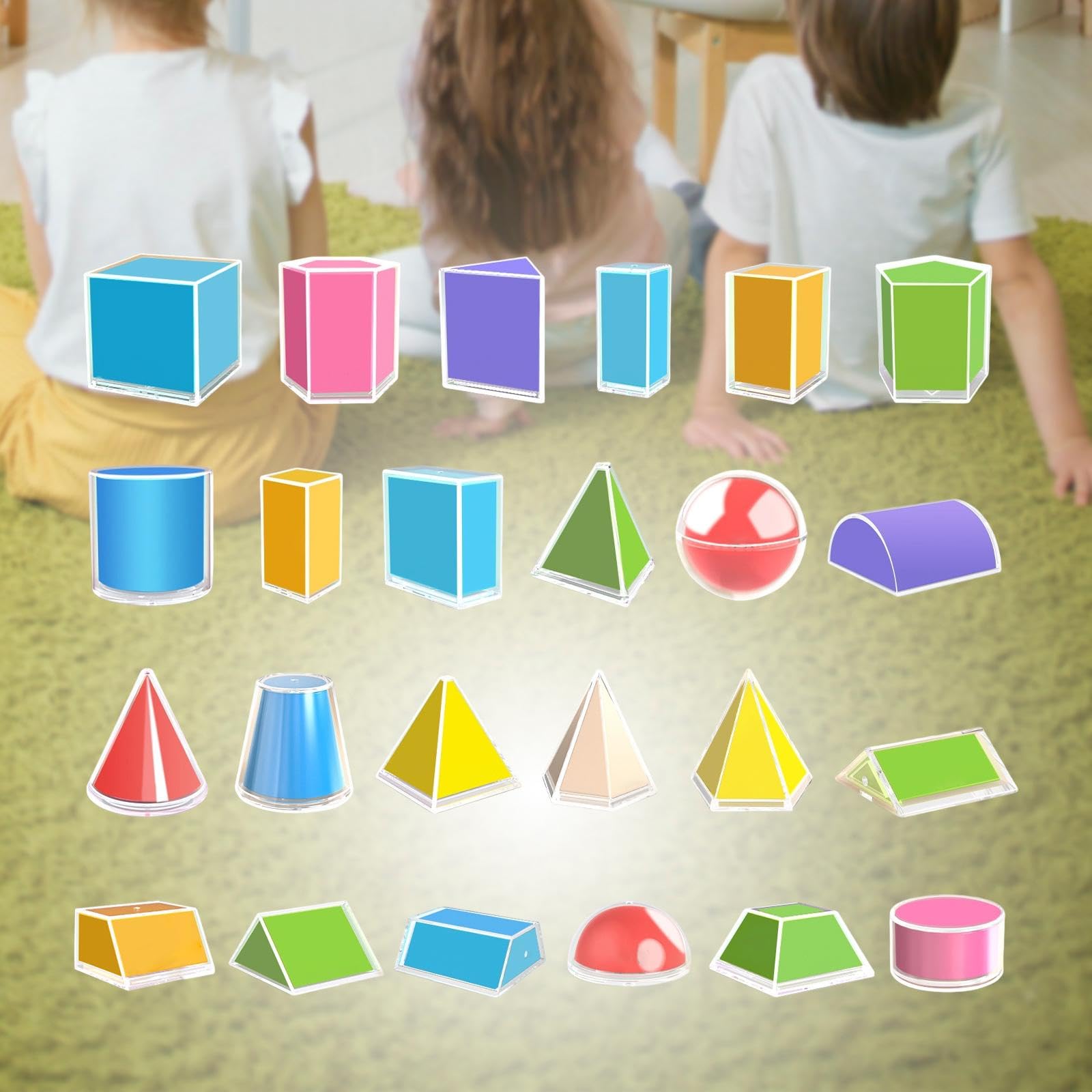 24 Formes Géométriques Pliables pour La Manipulation Mathématique : Sphère, Cylindre, Volume, Surface