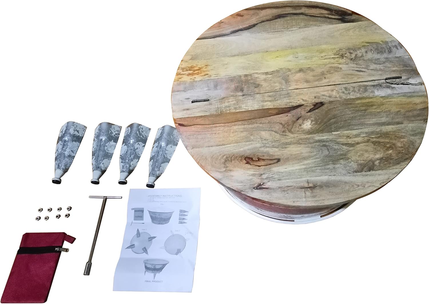 Benjara Distressed Metal Framed Cocktail Tables with Hinged Lift Top Storage, Brown And Gray 26 in x 26 in x 19.75 in