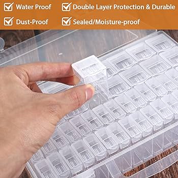 60 Slots Plastic Seed Storage Organizer Box, Seed Storage Organizer
