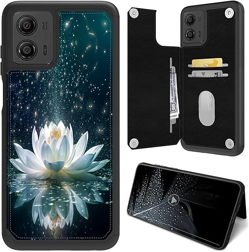 Wallet Case for Motorola Moto G 5G 2024, Card Holder with Magnetic Closure, Kick