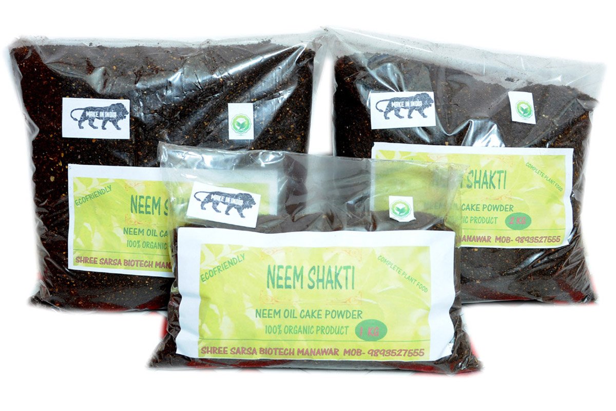 Shree Sarsa Biotech Ecofriendly Neem Shakti Neem Oil Cake Powder 100% Pure Organic Manure Khaad 25 kg