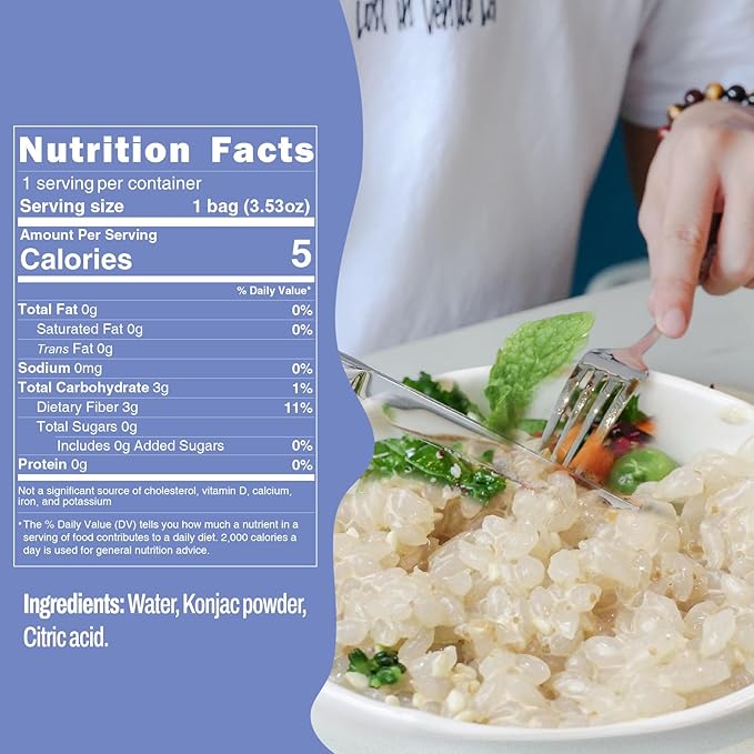 Pasta Konjac Shirataki Arroz y Fideos Angel Hair Veganos - 8 Paquetes miniatura 3