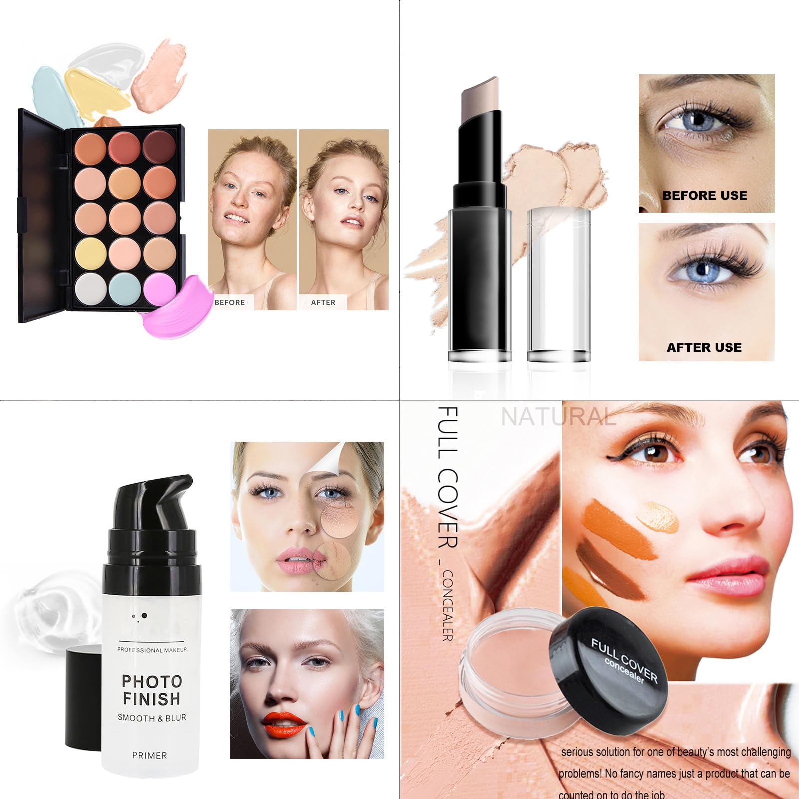 Set Trucchi Make Up Completo Donna Cosmetico Kit Viaggio per Occhi, Viso e Labbra - Sorpresa Regalo Trousse di Trucchi con Ombretto Eyeliner Mascara Correttore Rossetto Lucidalabbra