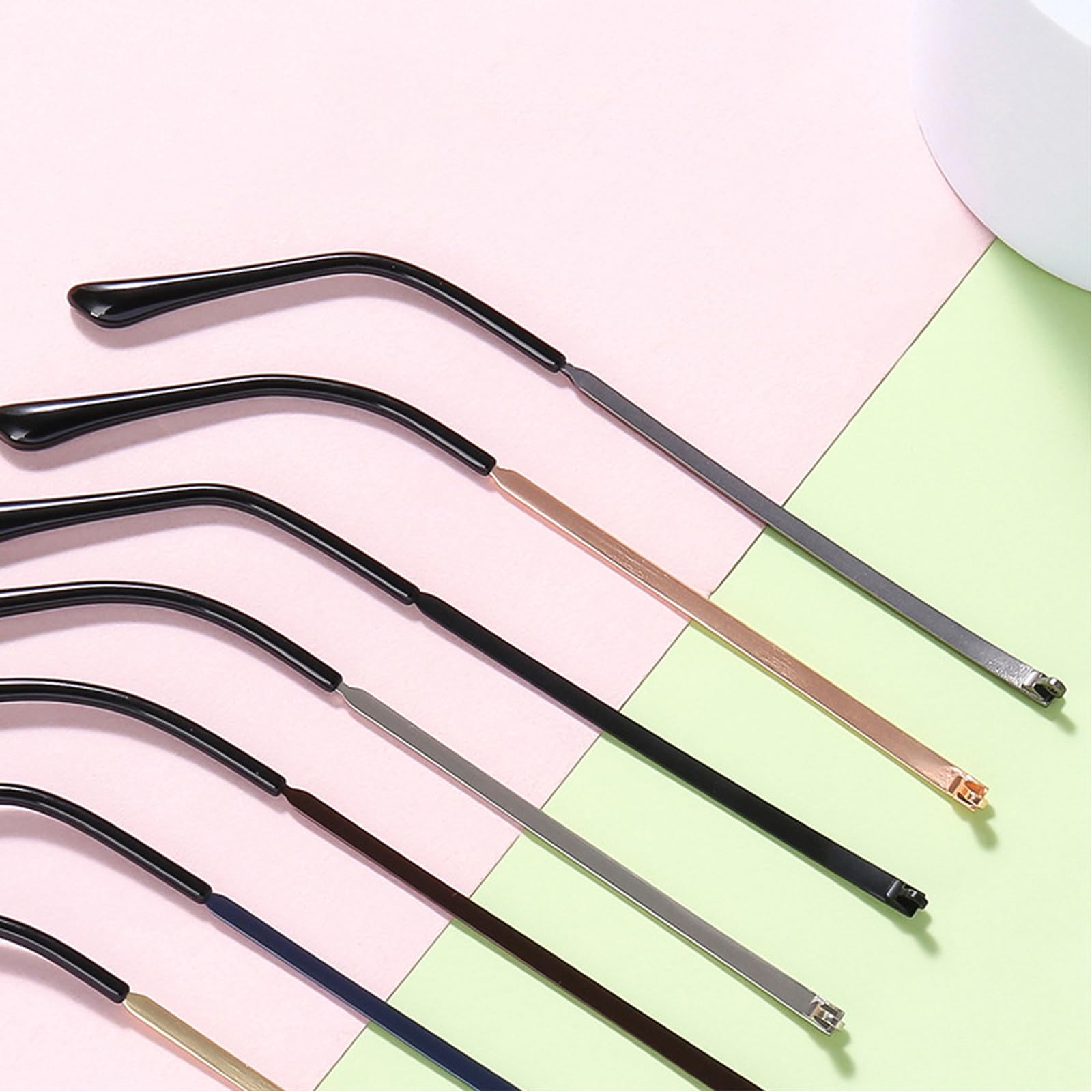 Brillenersatzarme, Metall Brillenbeine Ersatz mit Schraubendreher Brillen Reparaturset Brillenbügel für Brillen Brillen Sonnenbrille (Schwarz)