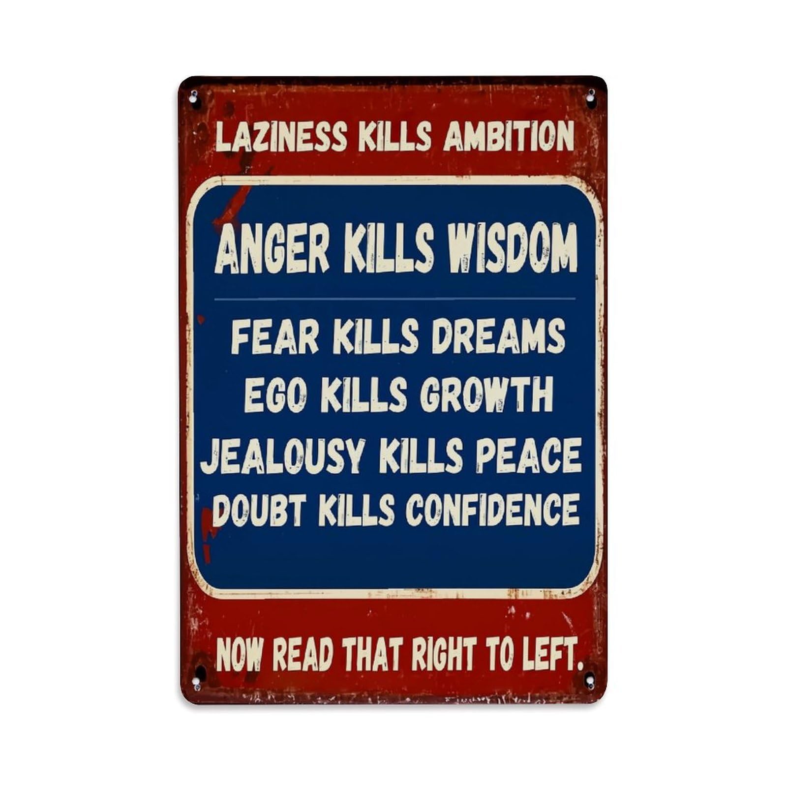 Motivational Quote Metal Sign Design Tin Sign Vintage Metal Sign, Living Room,BAR, Home, Bedroom Wall Decor,Retro Metal Poster 8X12 Inches