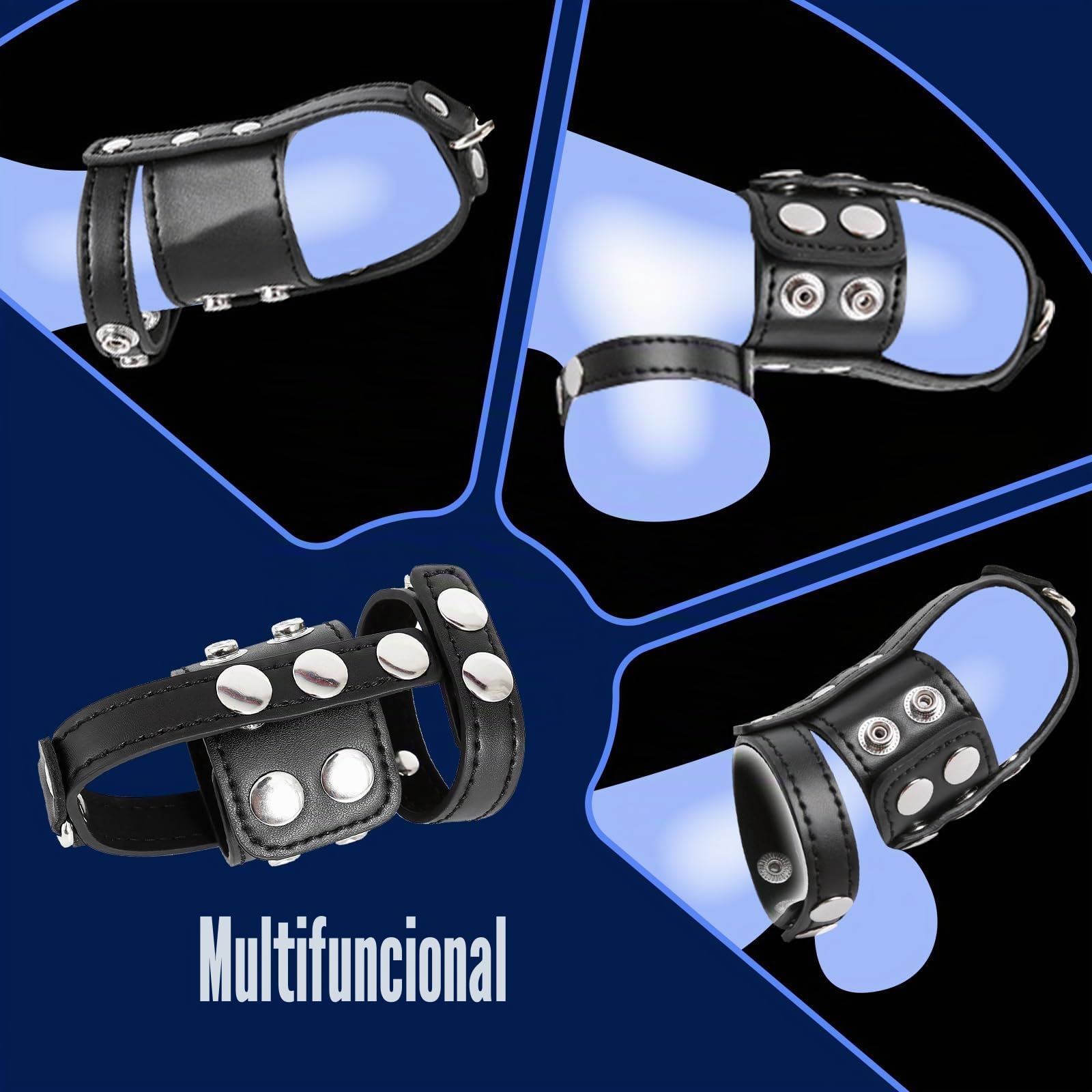 CBT Tortura De TestíCulos Funda Para Pene De Cuero Con Correa Juguetes BDSM Extremos Esclava CinturóN De Castidad Para Hombres Funda Para Pene Collar De Cuero SM Duro Juguetes Para Hombres