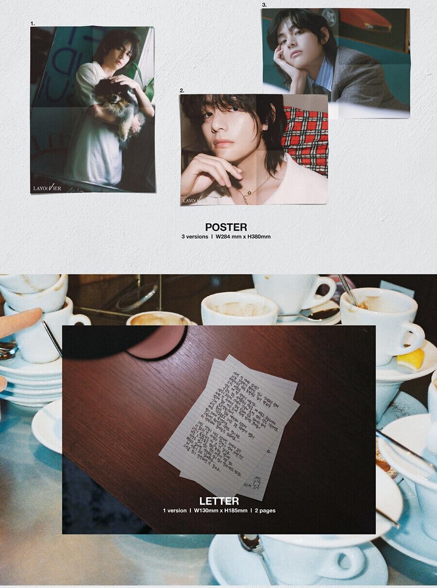 Album BTS V [LAYOVER] (WER.1: ZIELONY + WER.2: NIEBIESKI + WER.3: FIOLETOWY - 3 wersje + karta podarunkowa) K-POP SEALED