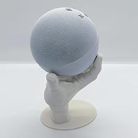 Vista 7 de Soporte de mesa de estilo manual compatible con Yaxa Alexa Smart Speaker Echo Dot (4ª y 5ª generación) (blanco)