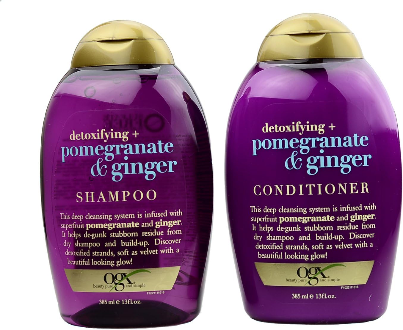 OGX Detoxifying + Pomegranate & Ginger Shampoo 13 Oz and Conditioner 13 Oz Set