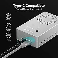 Vista 4 de SABRENT Estación de acoplamiento dual USB tipo C sin herramientas para SSD PCIe NVMe M.2 con función de clonación sin conexión (EC-SSD2)