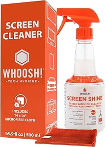 WHOOSH! Nettoyant pour écran de télévision Pro 500 ML pour OLED, moniteurs LED avec Chiffon Microfibre – Non Toxique, sans…