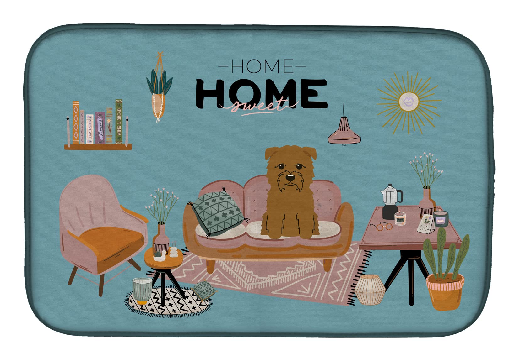 Tapis de séchage en polyester rembourré motif Glen de l'Imal Sweet Home