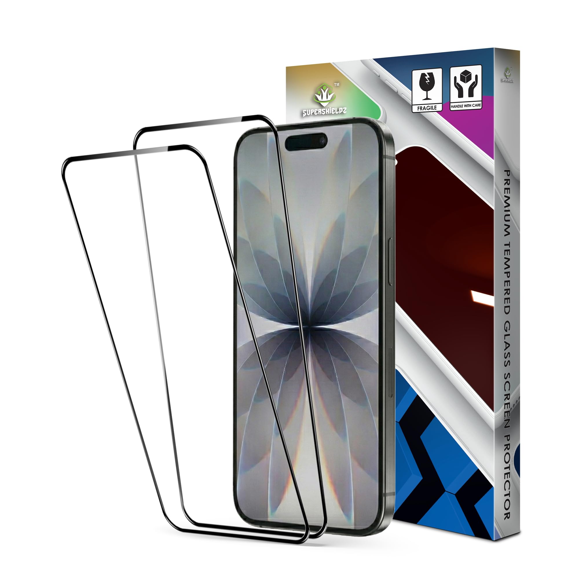 Supershieldz Youtuber's Choice Series Tempered Glass Screen Protector Guard for iPhone 17/16 Pro – 2 Pack-image-17