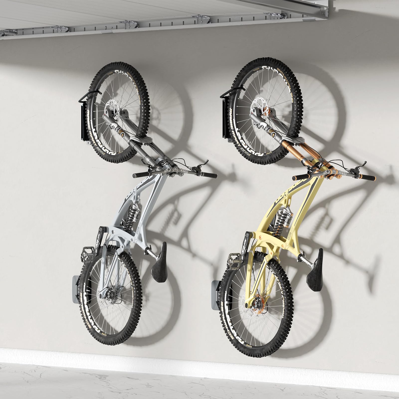 Fietsenrek - Flip-Park - Vloer- en wandmontage - Zilverkleurig