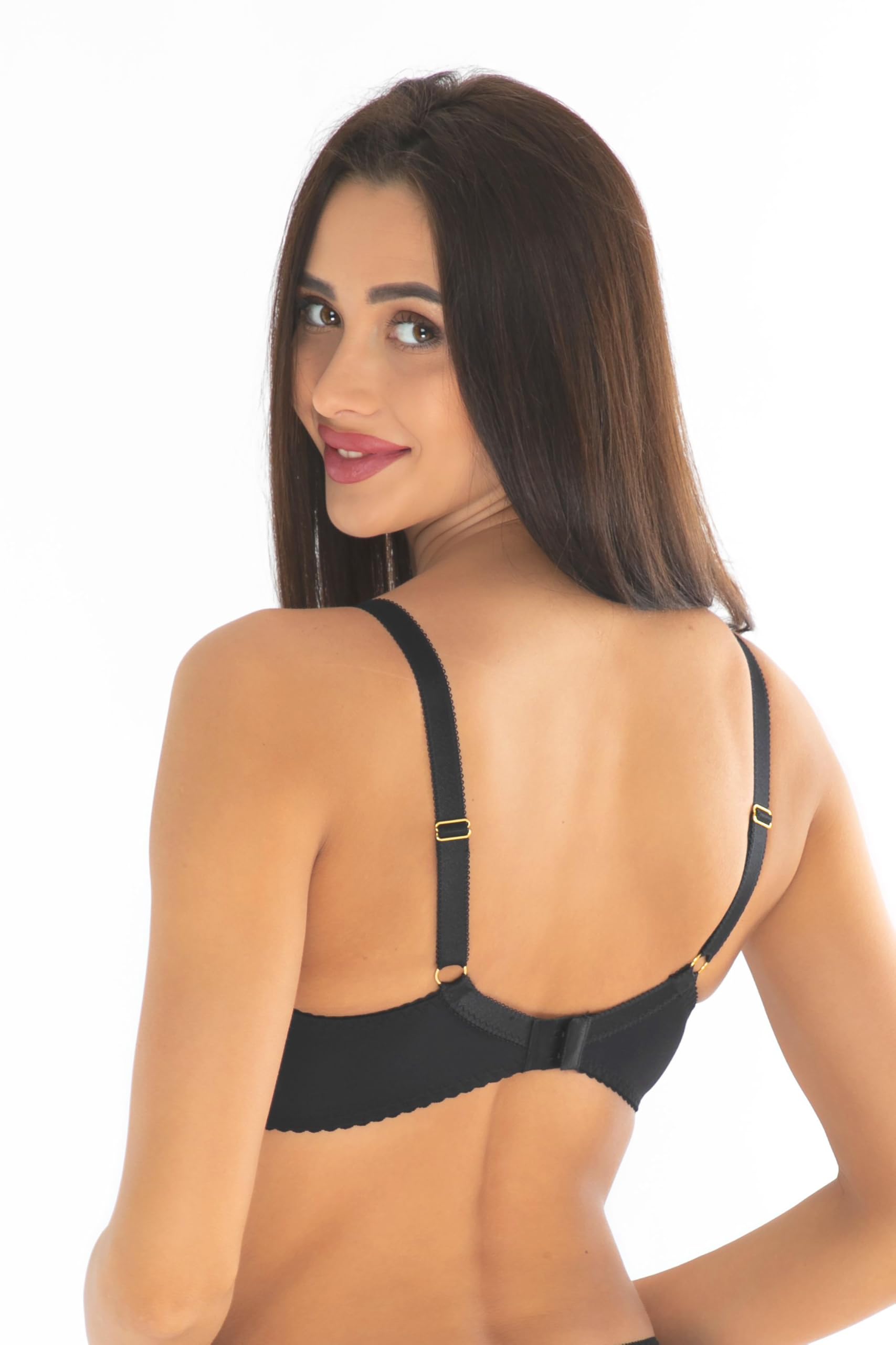 Selente My Secret Reggiseno per Allattamento in Pizzo (Made in EU) con Pratica Chiusura a Clip. Coppe B-J
