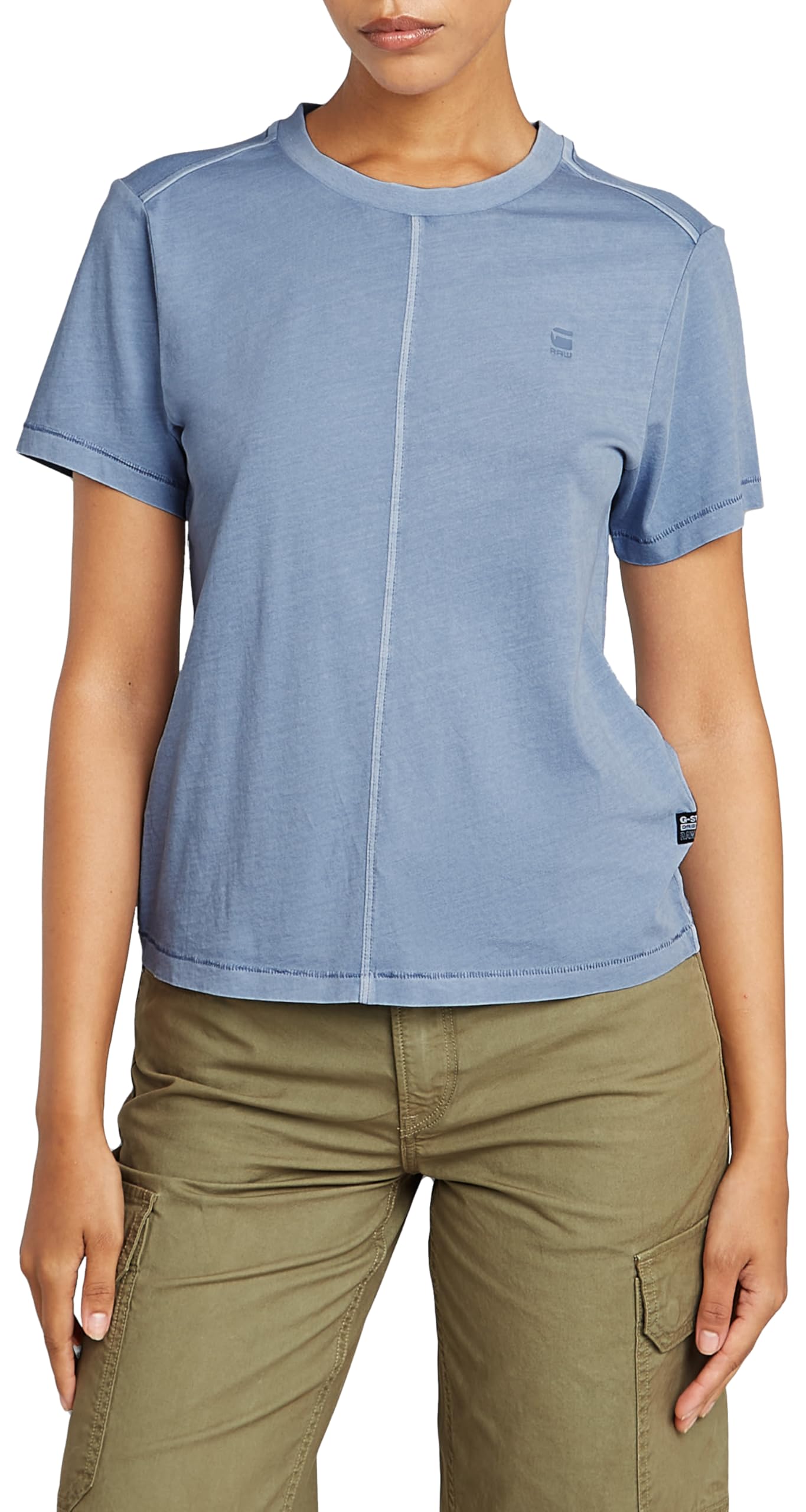 G-Star Women's Overdyed Front Seam Top, Purple (amann gd D24499-B059-H324), S