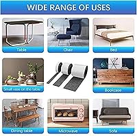 Vista 3 de Tiras de fieltro multifuncionales antideslizantes antideslizantes cortables rollo de fieltro 3 piezas para silla