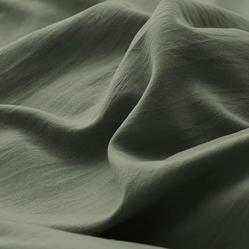 Vista 420 de Bedsure Funda de edredón azul pizarra tamaño Queen – Juego de ropa de cama extra suave prelavada similar al algodón, incluye 1 funda de edredón