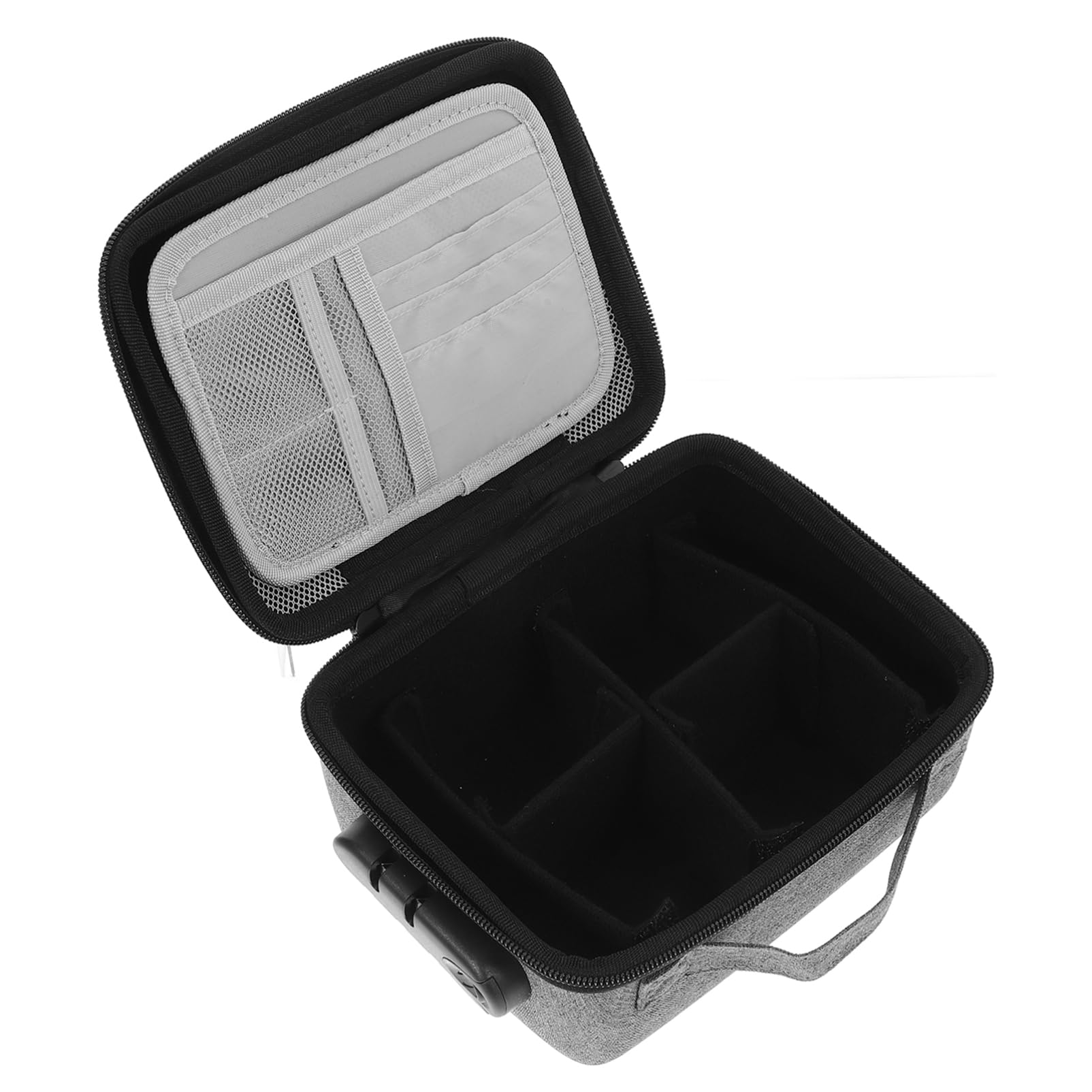Gatuida Große Dokumententasche Polyester mit Zahlenschloss Reiseorganizer Aktentasche mit Griff Mehrlagiger Aufbewahrungsbox für Reisepässe und Karten