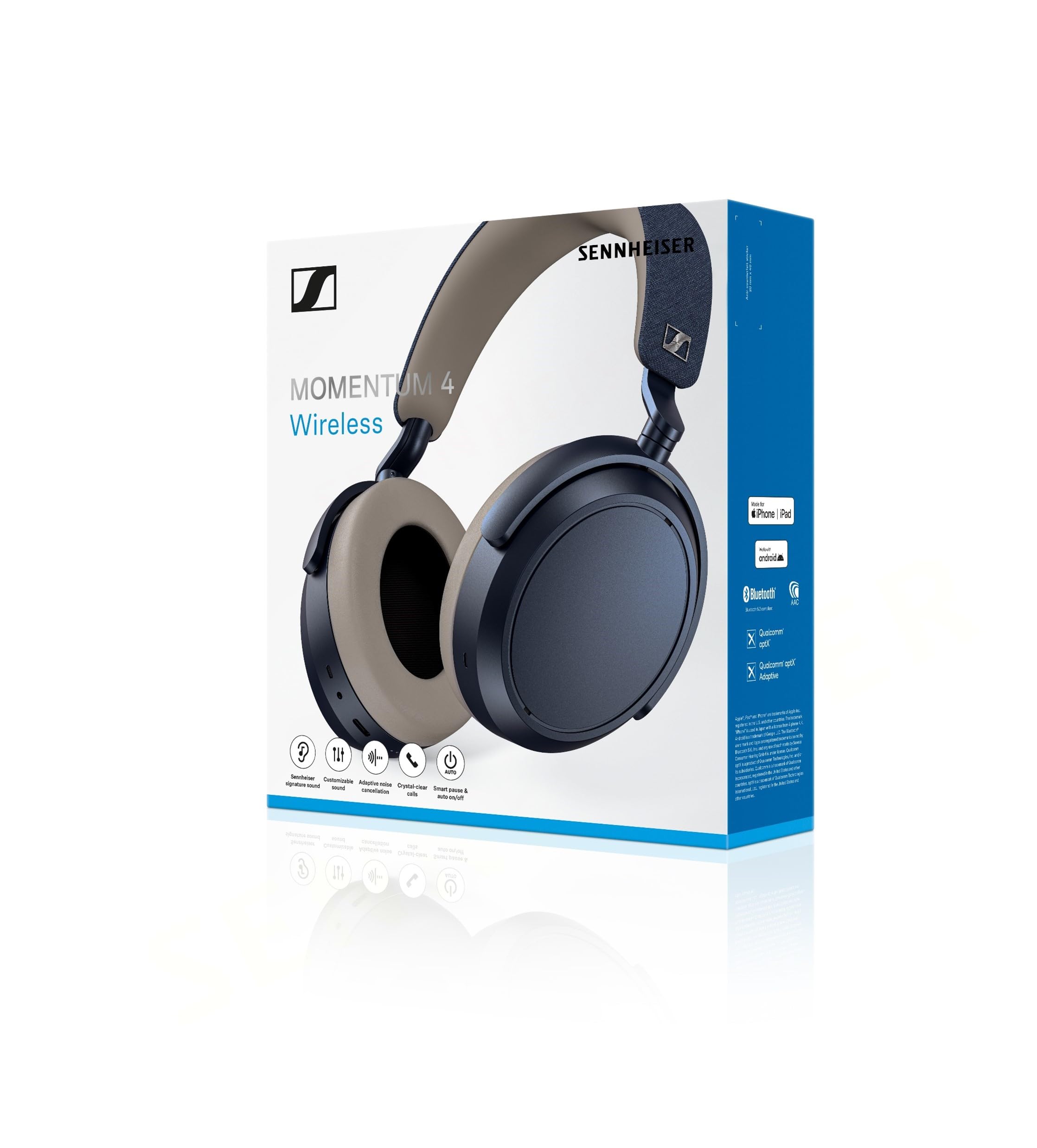 極美品Sennheiser momentum4 wireless Sennheiser MOMENTUM 4 Wireless Over-Ear Headphones with ANC