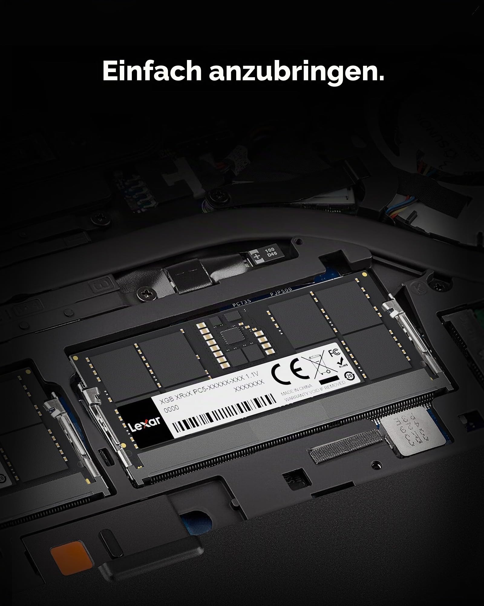 Lexar SODIMM 24GB DDR5 RAM 5600MHz CL46, 262pin DDR5 SODIMM Laptop RAM, Hochleistungs-Gaming DRAM SO-DIMM für Laptop Speicher/All-in-One Intel NUC mini-PC, 1.1V, CL46-45-45-90