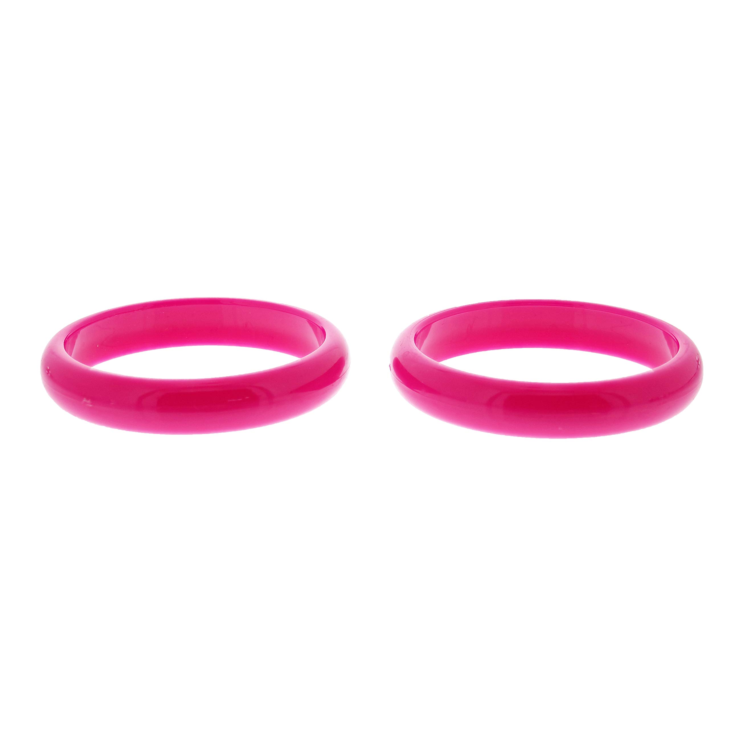 Zac's Alter Ego Pair of Girls Fancy Dress/ 80s Style Pink or Green 1.3cm Bangles