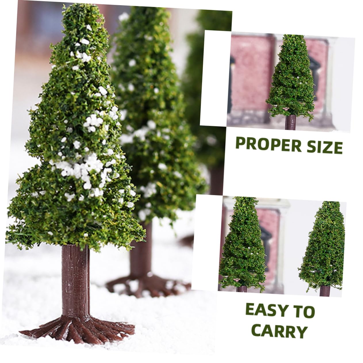 SHINEOFI 24pezzi Miniature Pine Tree Model for Train Scenery and Architectural Dioramas and Iron for Landscape Decoration