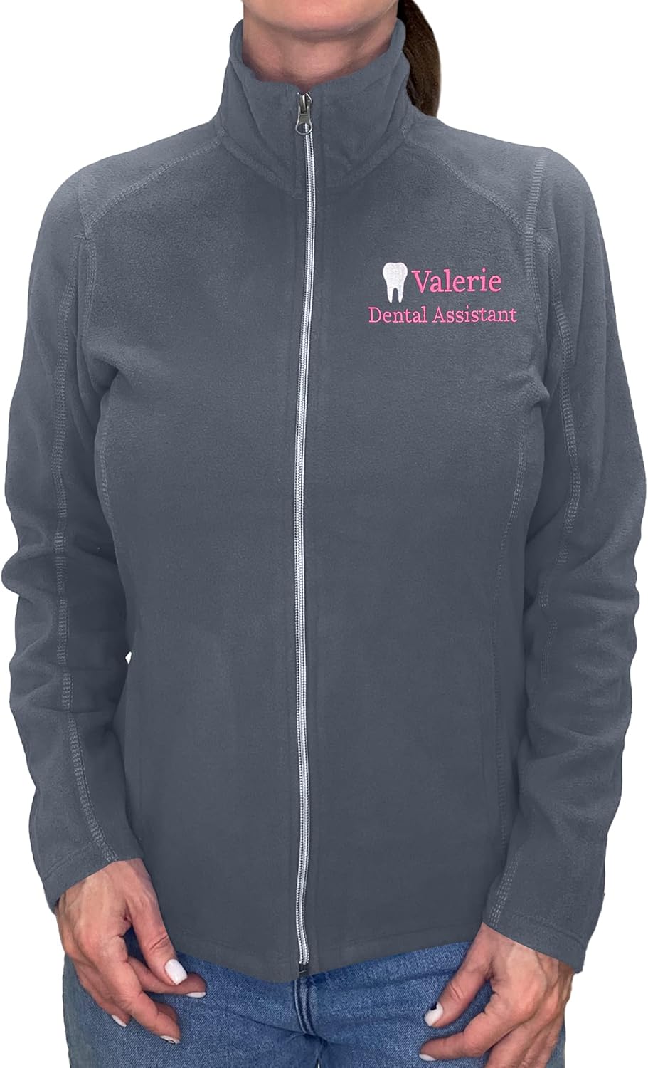 Women's Custom Dental Jacket Personalized Embroidered Lightweight Dental Assistant Jacket