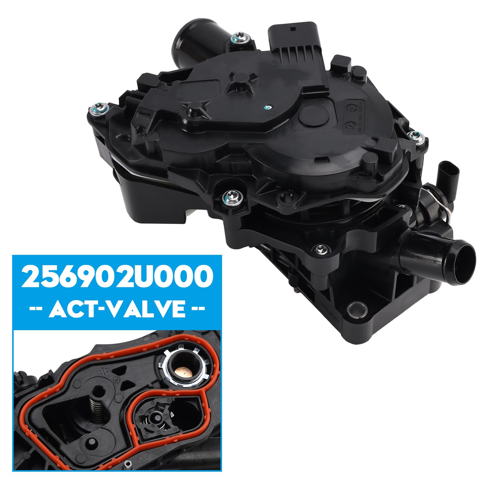 MAD HORNETS Act Valve 256902U000 25690-2U000 Adatto per Hyundai Tucson Kona Adatto per Kia Sportage Seltos Engine Coolant Control Valve