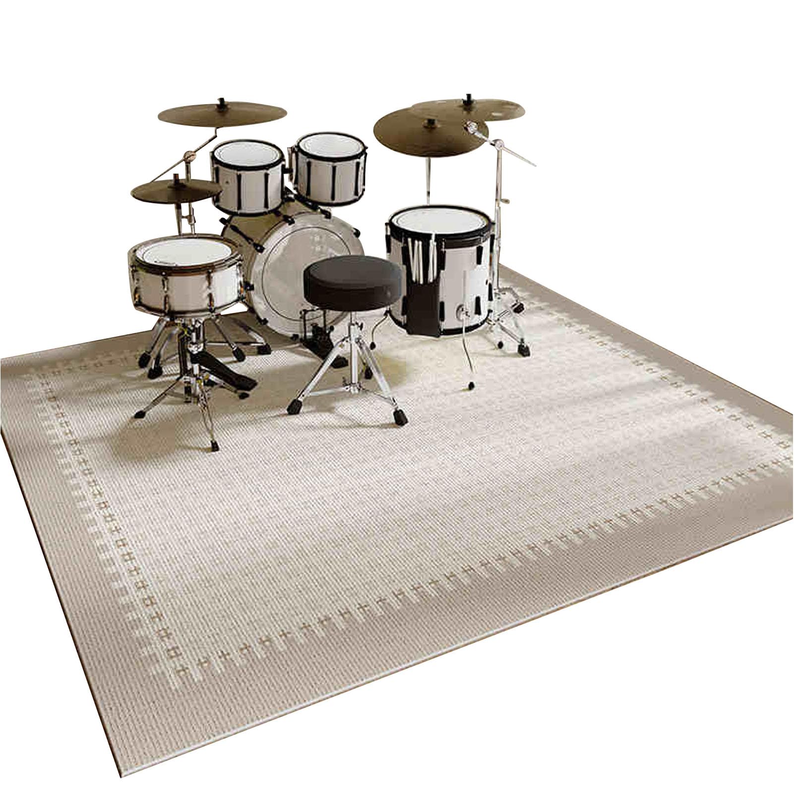 Drum-Teppich Schlagzeugteppich Schallschutz Teppich Schallschutzmatte Drum Rug Drum Matte Trommelteppich mit rutschfester Unterseite Elektrisches Schlagzeug Teppich für Studio, Wohnung 180 x 150 cm
