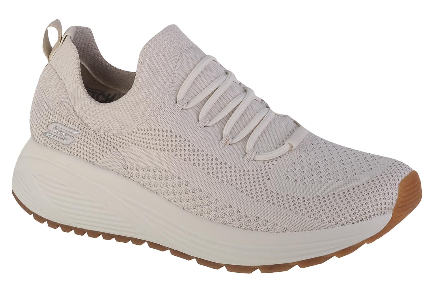 Skechers Mujer Bobs Sparrow 2.0 Allegiance Crew Zapatillas, Off White Engineered Knit, 38.5 EU