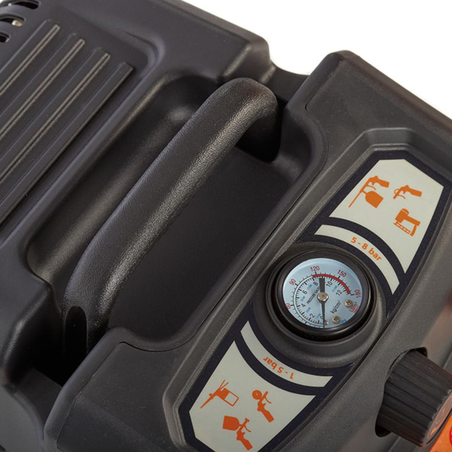 ANOVA - Compresor de aire Eléctrico | 1,5 HP / 1,1 KW | 230 V / 50 HZ | 6 L | Revoluciones Máximas 3800 RPM | Para Inflado de Neumáticos, Herramientas Neumáticas y Pintura | Diseño Robusto