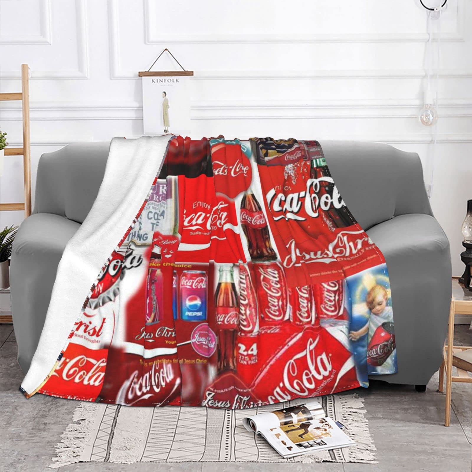 Amazon｜コカコーラ ブランケット Blanket フランネル ふんわり