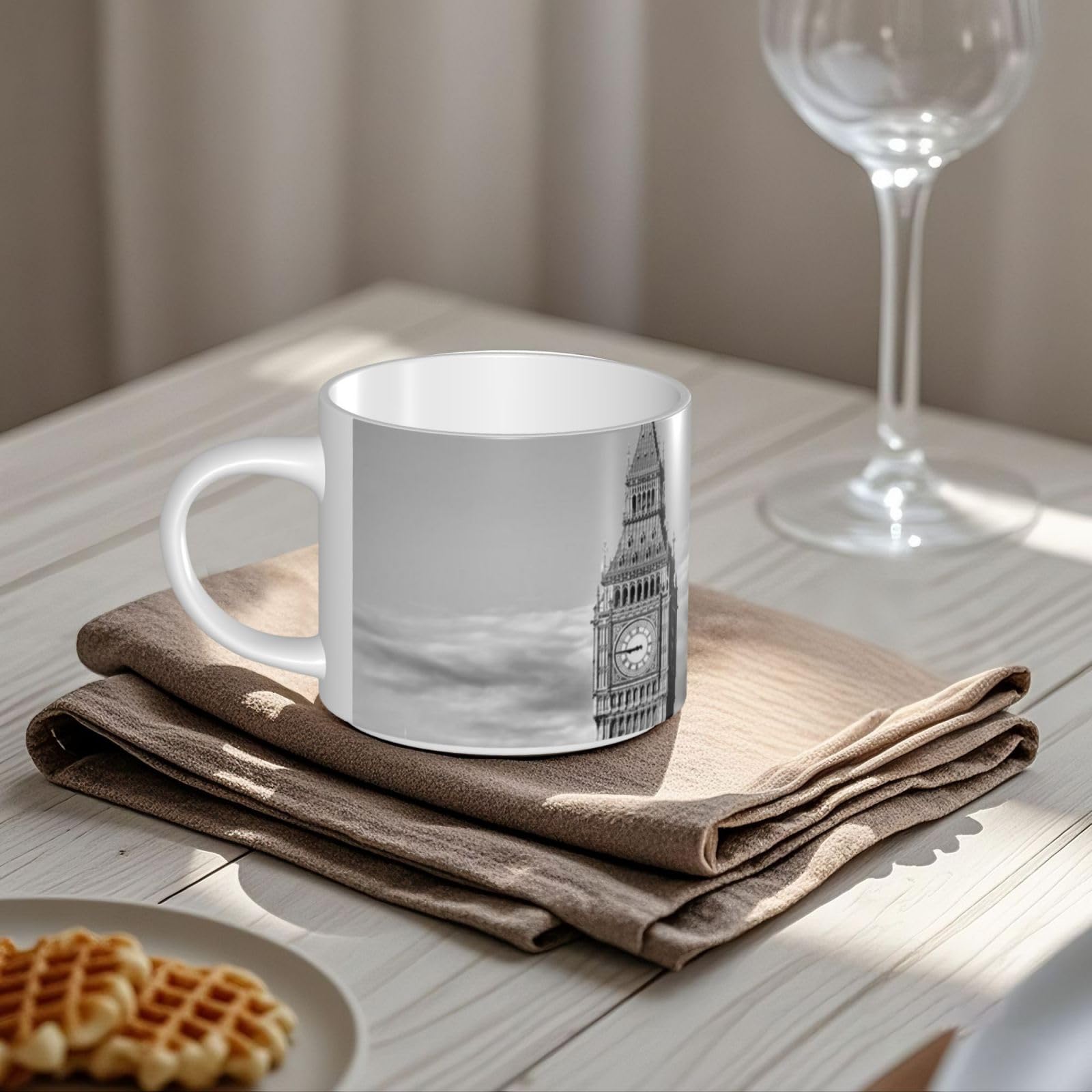 England UK Retro London Telefon bedruckte große Kapazität Keramik Tassen Kaffeetasse