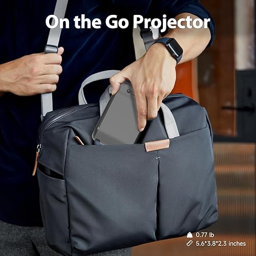 Miniatura 3 de Mini proyector WiFi Bluetooth, proyector 720P altavoz integrado, proyector de video portátil, proyector de película casera compatible con